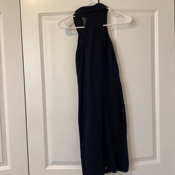 Chanel boutique vintage navy knit cutout dress with pockets - Picture 9 of 13